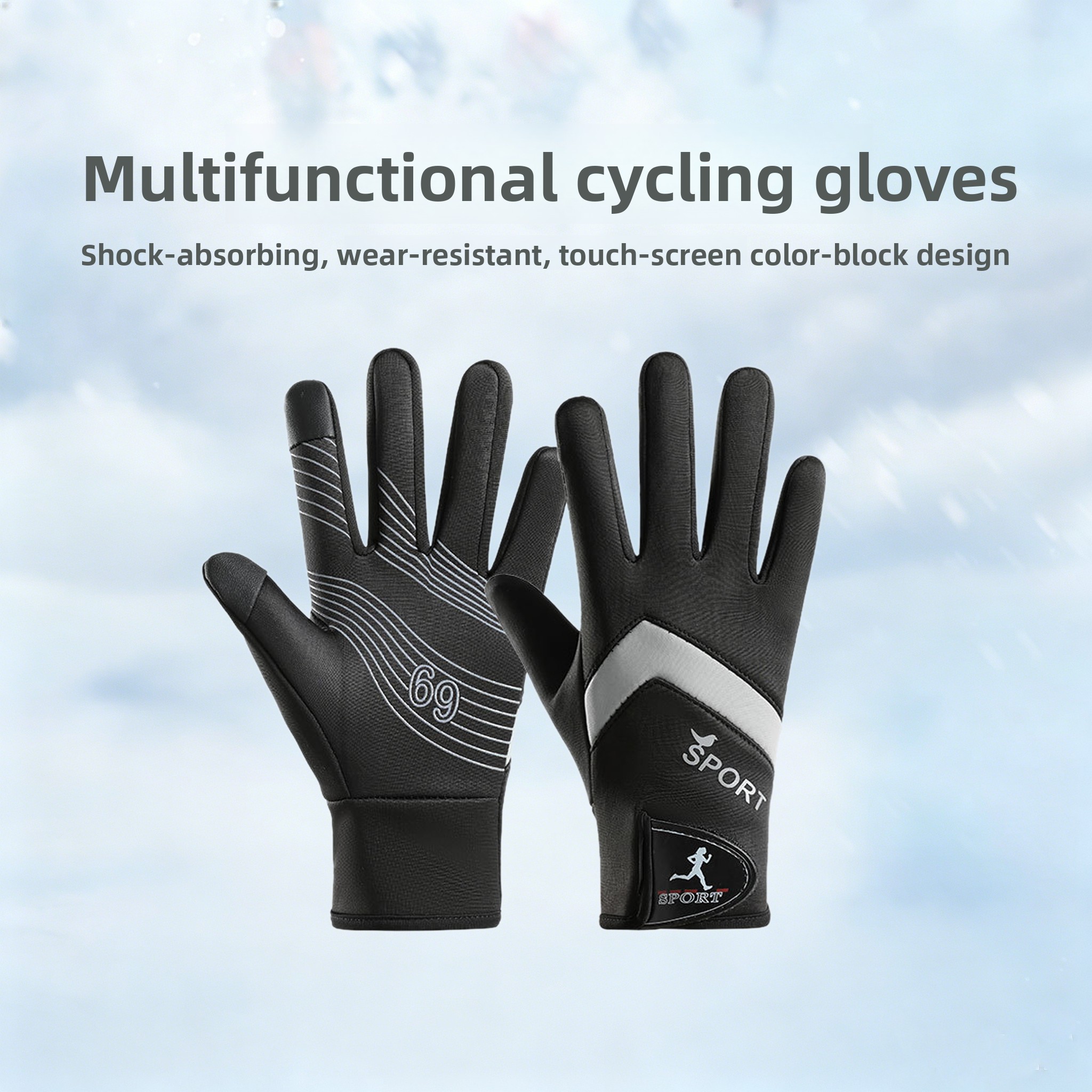 Ski Glove Waterproof - WRELS Winter Warm Gloves, Waterproof Thermal