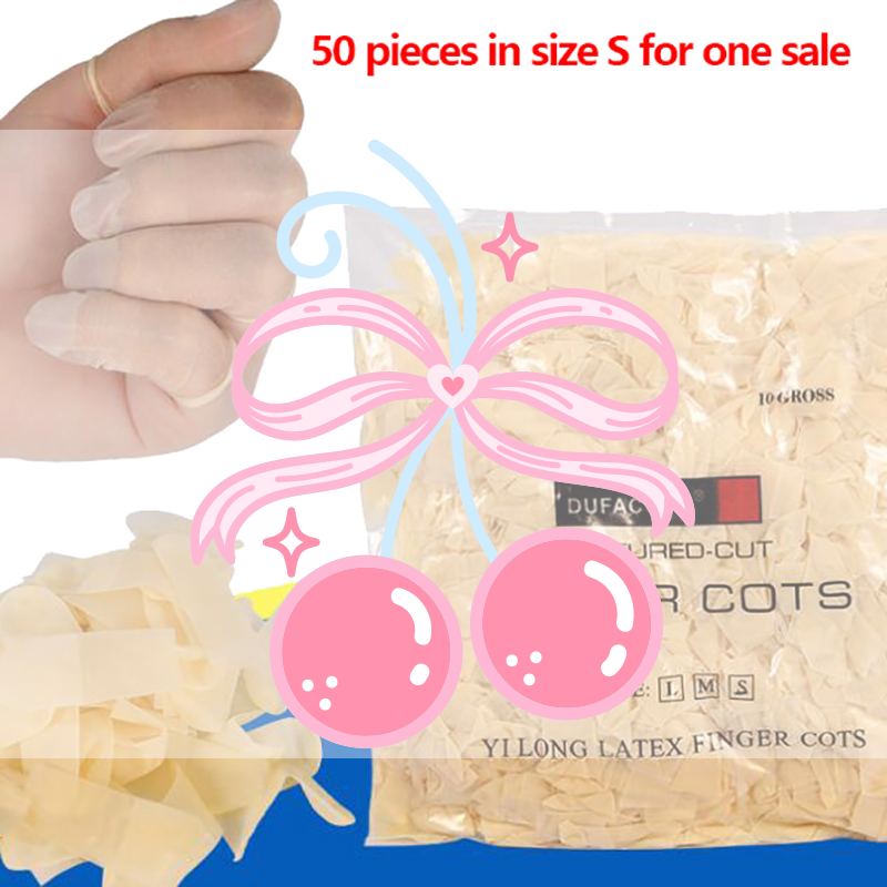 Latex Disposable Glove - 50pcs/pack Disposable Latex Finger Cover Rubber