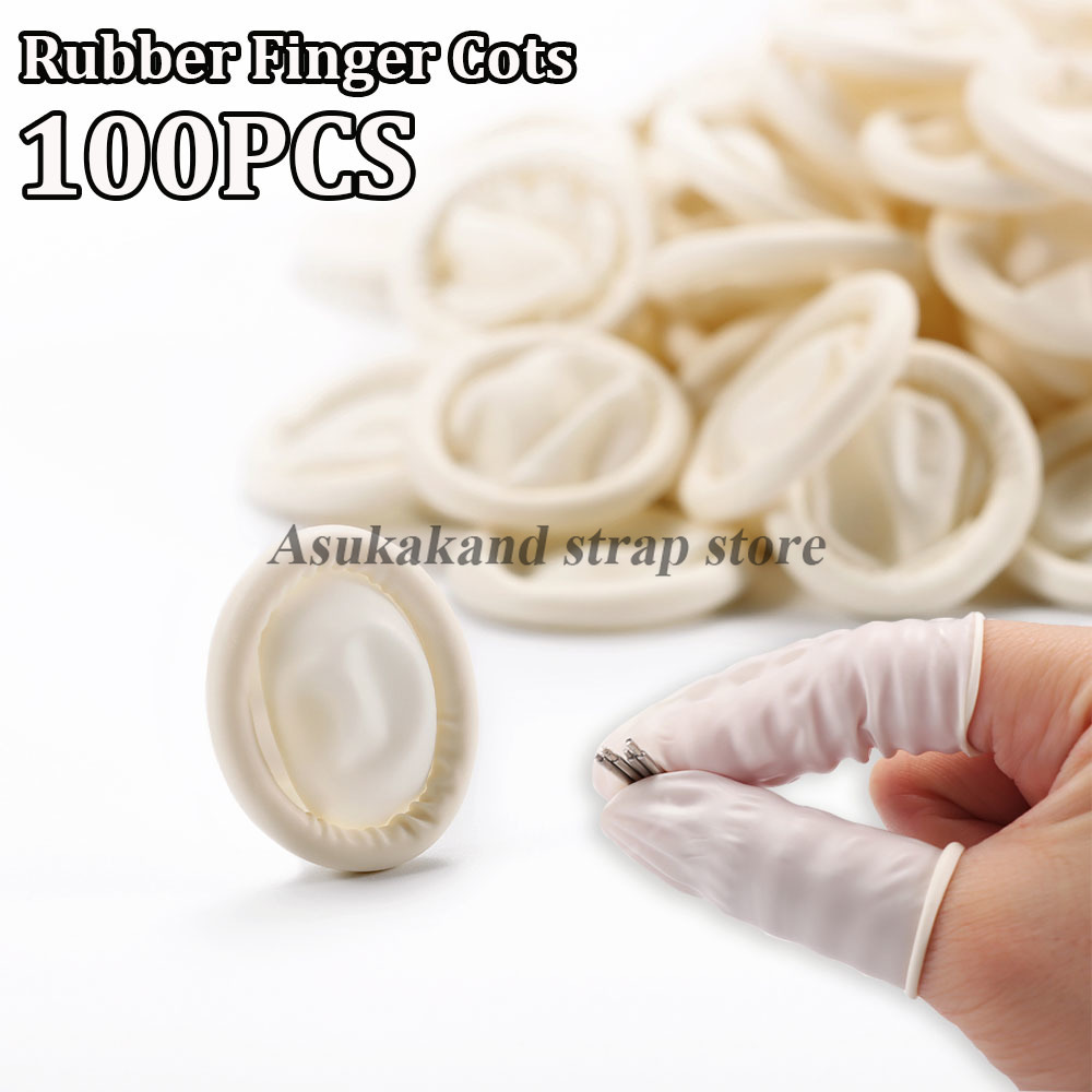 Latex Disposable Glove - White Rubber Finger Cot Watch Repair