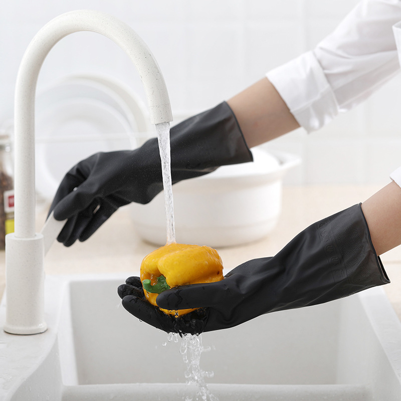 1 Pair Black Gloves Home Washi - đánh giá và giá Dish Glove Rubber