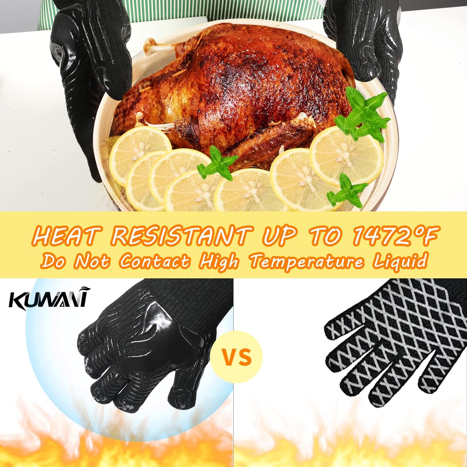 BBQ Gloves, 1472°F Heat Resist - đánh giá và giá Heat Resistant Glove