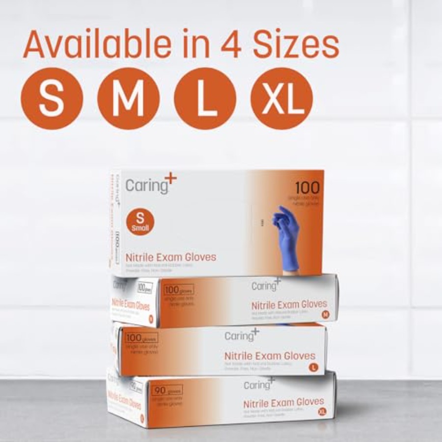 Caring Nitrile Exam Gloves, Bl - đánh giá và giá Exam Glove Nitrile