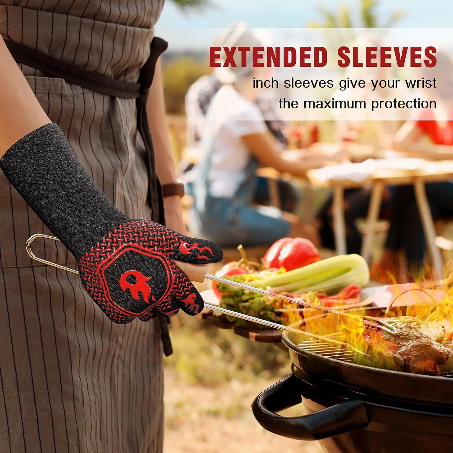 BBQ Grill Gloves High Temp Res - đánh giá và giá Oven Mitt Silicone