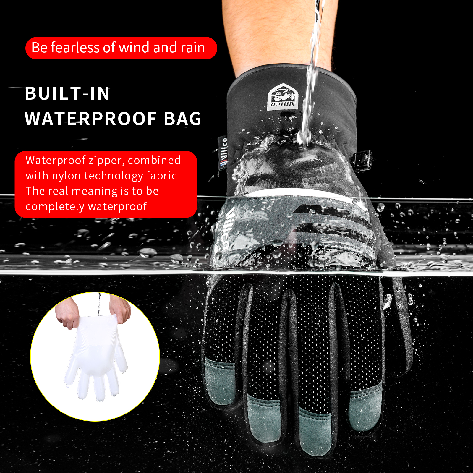 Winter Waterproof Cycling Glov - đánh giá và giá Ski Glove Waterproof