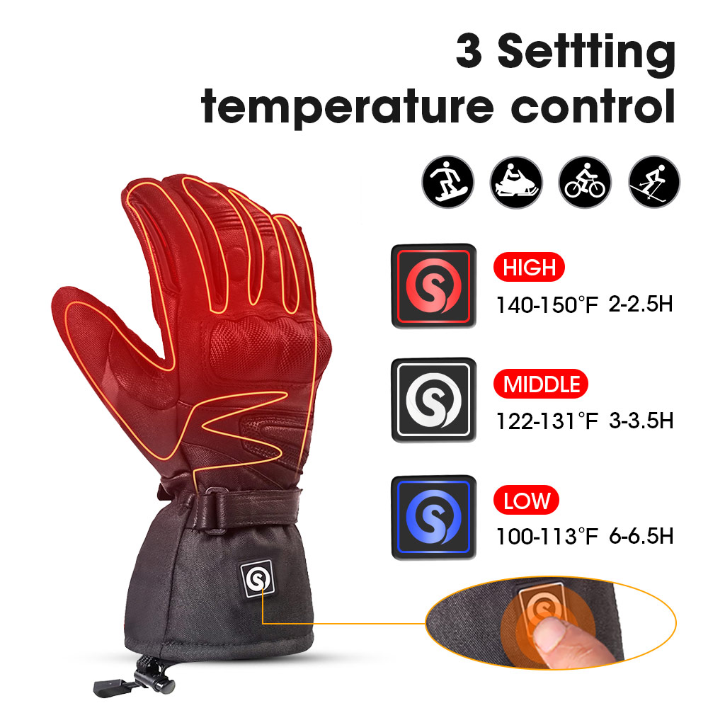 Snow Deer Winter Electric Heat - đánh giá và giá Ski Glove Waterproof