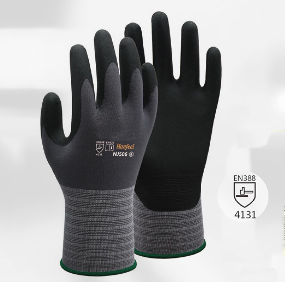 Work Gloves Oil And Gas NJ506  - đánh giá và giá Nitrile Mechanic Glove