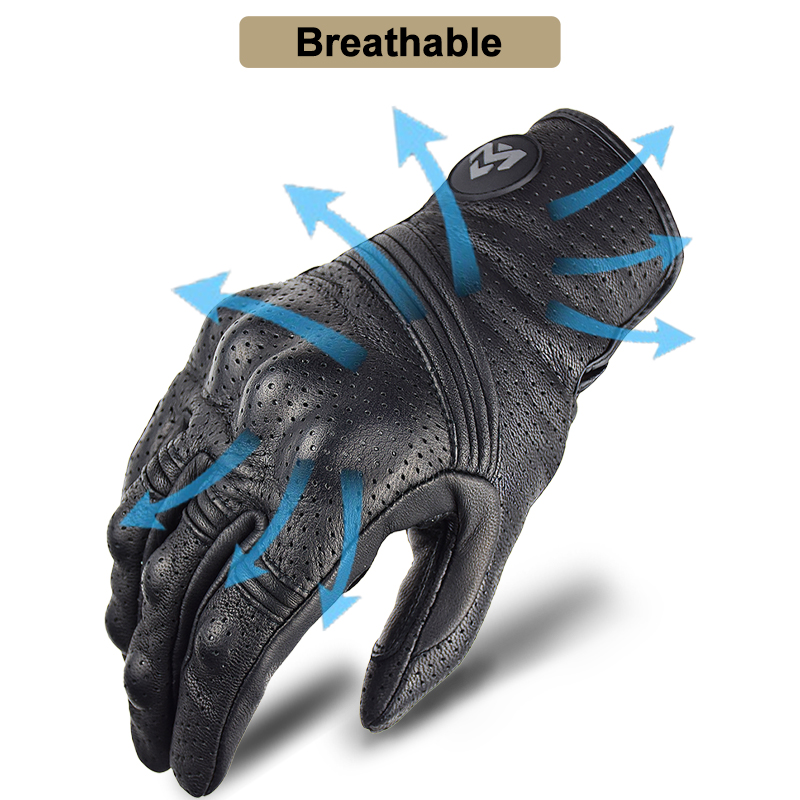 Men's Retro Perforated Leather - đánh giá và giá Cycling Glove Padded