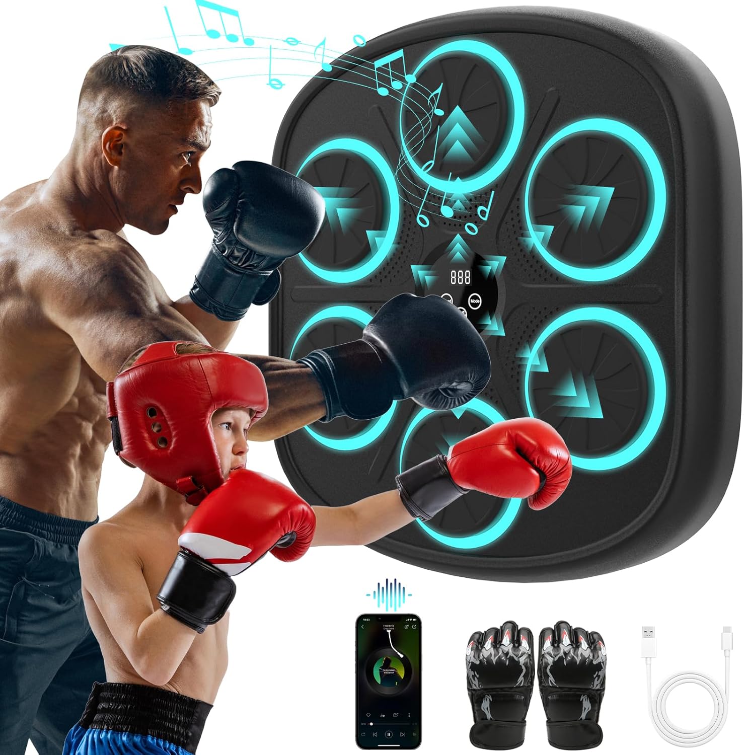 Wall Mounted Music Boxing Mach - đánh giá và giá Workout Glove Gym