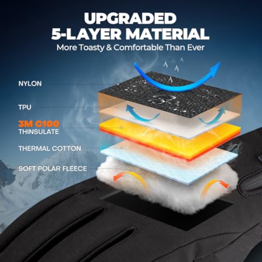 krosa Winter Gloves For Men Wo - đánh giá và giá Ski Glove Waterproof