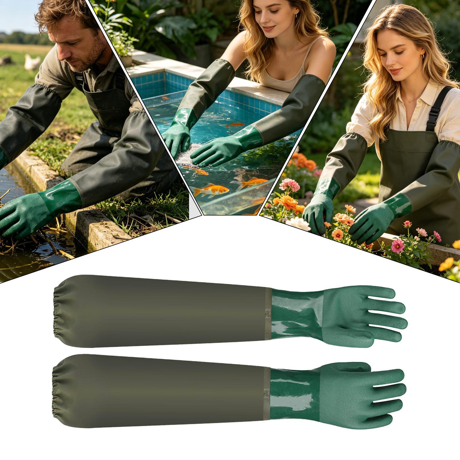 Waterproof Rubber Gloves Long  - đánh giá và giá Rubber Glove Cleaning