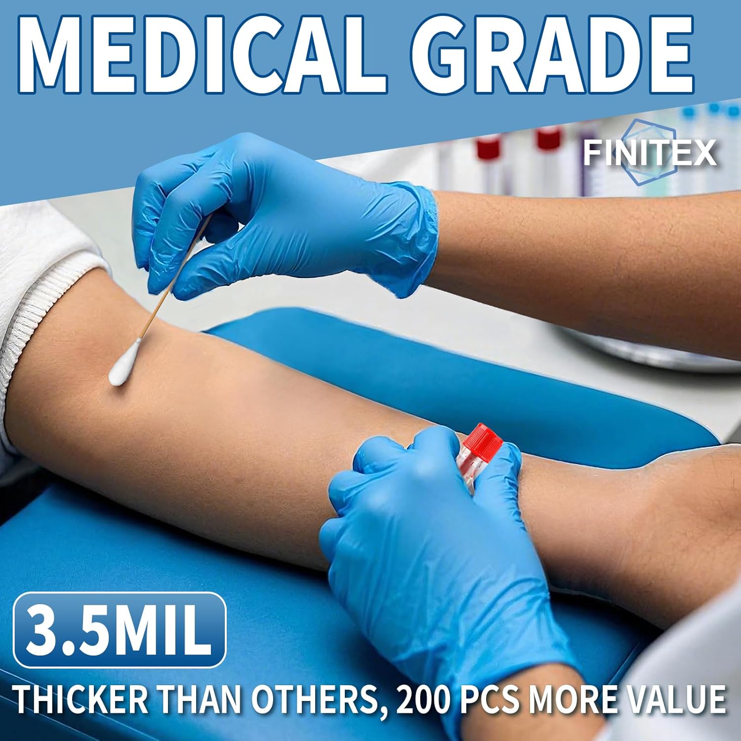 Blue Nitrile Exam Gloves - 200 - đánh giá và giá Exam Glove Nitrile