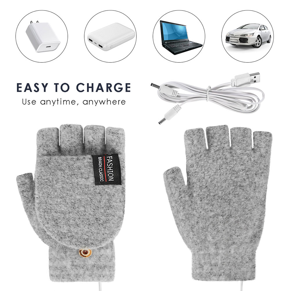 USB Electric Heated Gloves Adj - đánh giá và giá Fingerless Glove Knit