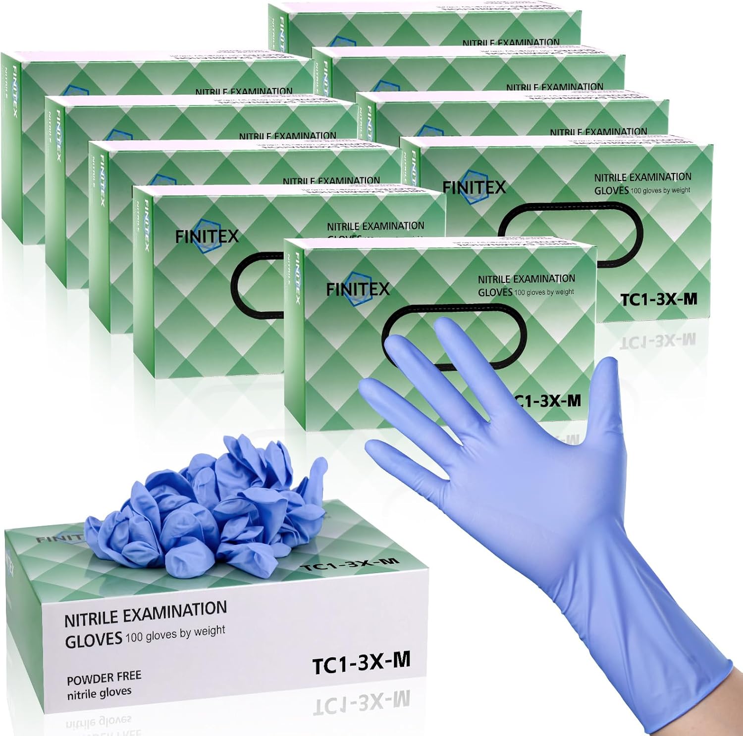 Nitrile Disposable Gloves Ice  - đánh giá và giá Exam Glove Nitrile