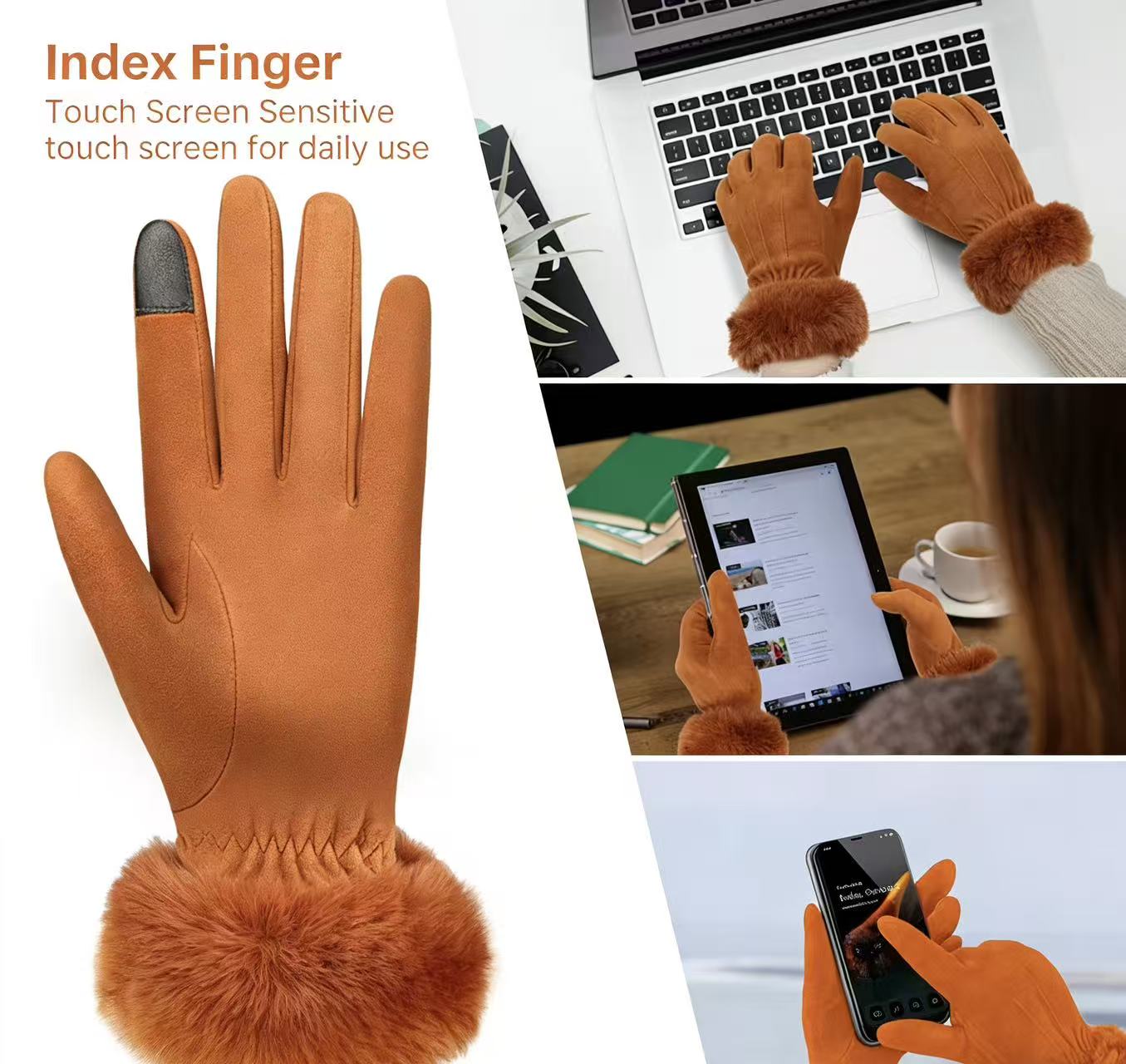 Women's Deerskin Warm Gloves A - đánh giá và giá Wool Glove Lined