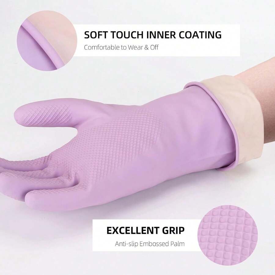 6 Pairs Rubber Cleaning Gloves - đánh giá và giá Dish Glove Rubber