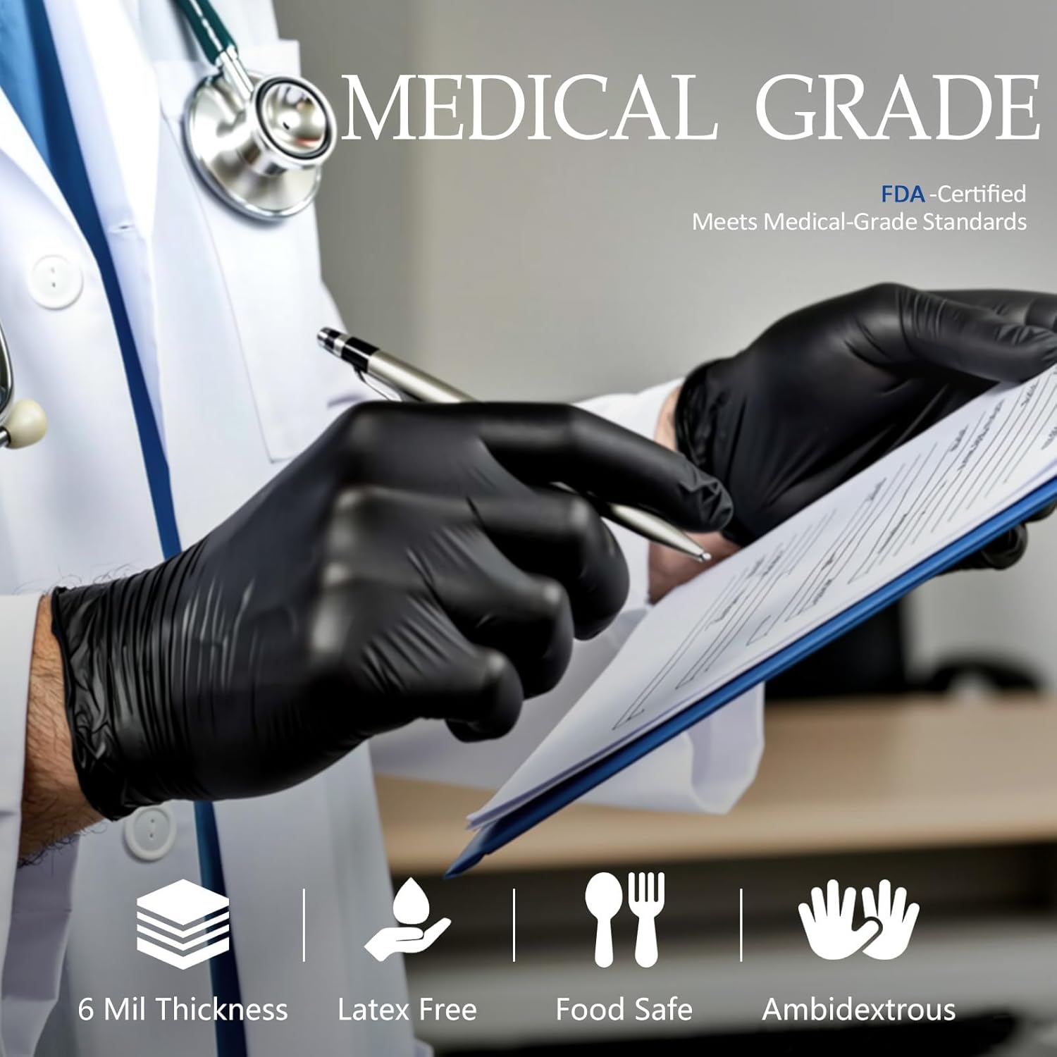 6Mil Disposable Nitrile Gloves - đánh giá và giá Exam Glove Nitrile