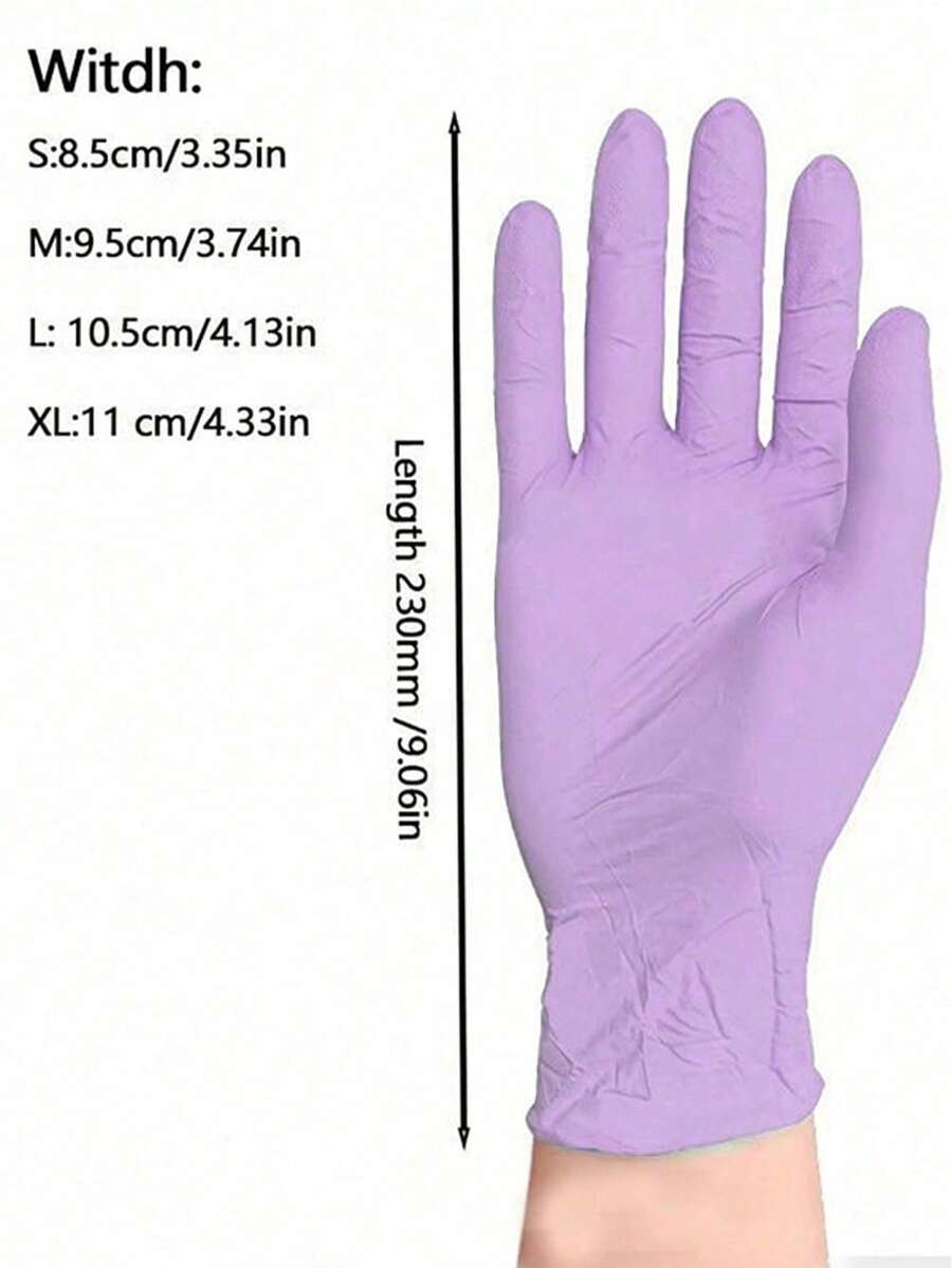100/50/4pcs Disposable Purple  - đánh giá và giá Latex Disposable Glove