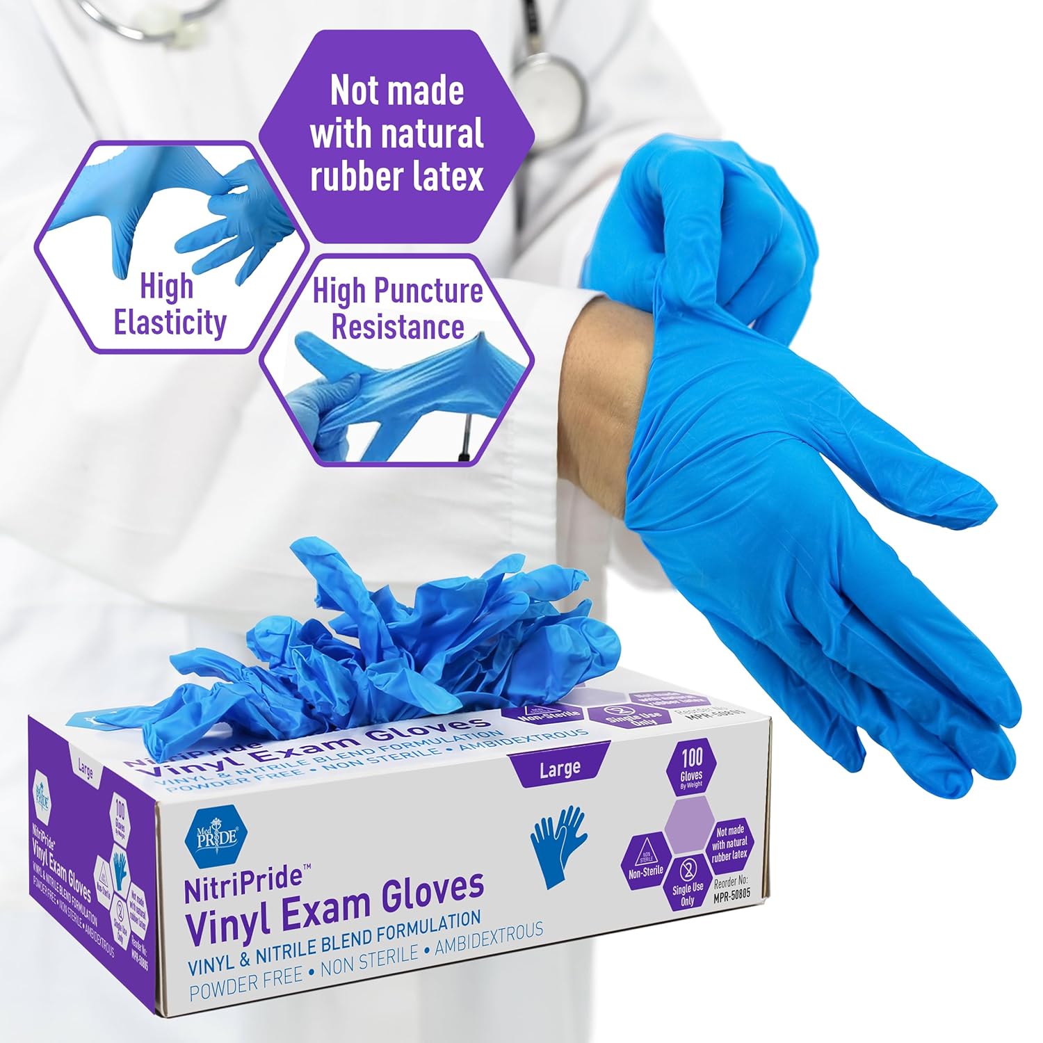 Nitrile/Vinyl Blend Exam Glove - đánh giá và giá Exam Glove Nitrile