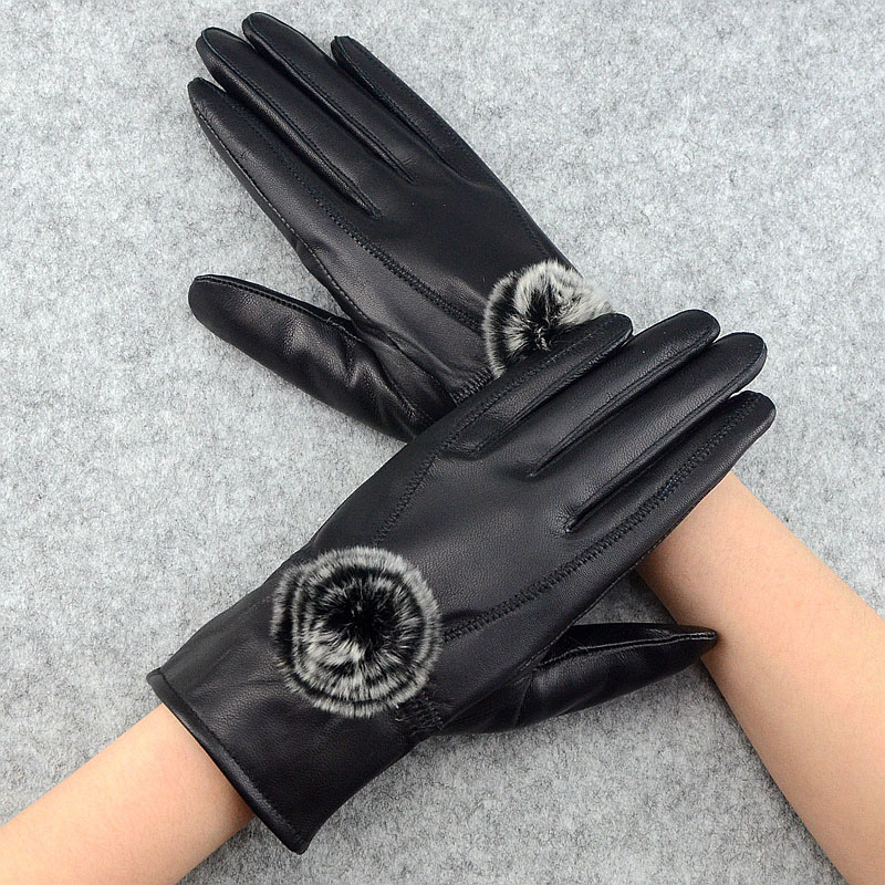 Women Winter Genuine Leather G - đánh giá và giá Wool Glove Lined