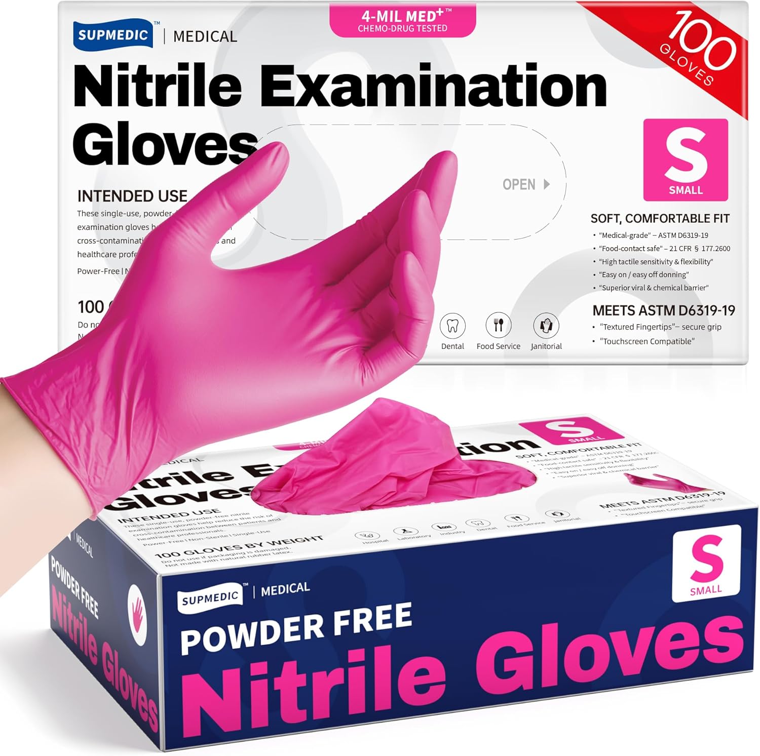4 Mil Nitrile Exam Gloves, Pow - đánh giá và giá Exam Glove Nitrile