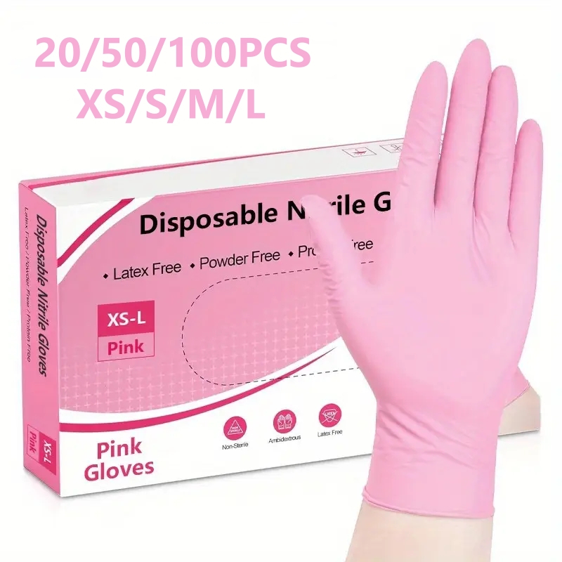 20/50/100PCS Pink Nitrile Disp - đánh giá và giá Latex Disposable Glove