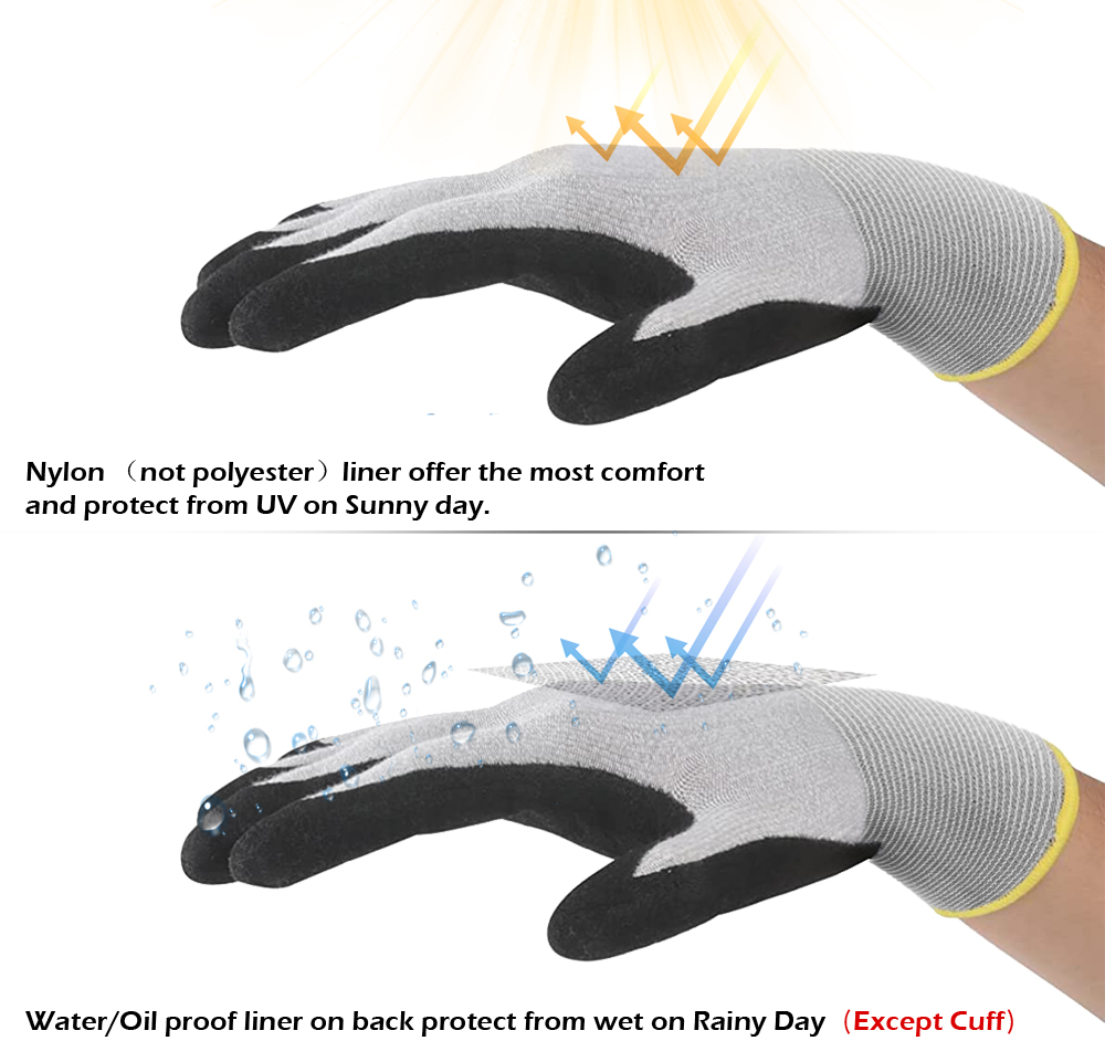 1pc Quick Water Repellent Nylo - đánh giá và giá Nitrile Mechanic Glove