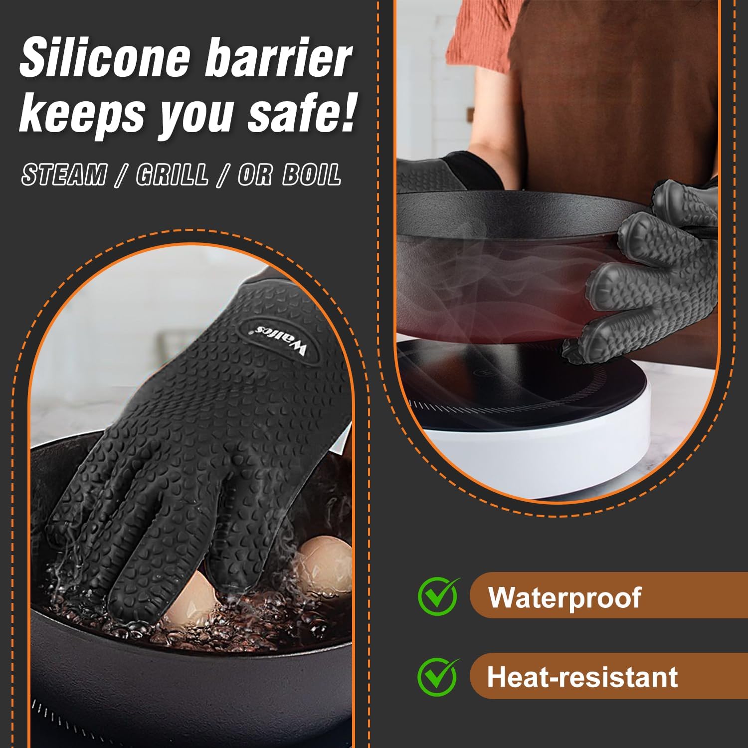 Heat Resistant Silicone BBQ Gl - đánh giá và giá Heat Resistant Glove