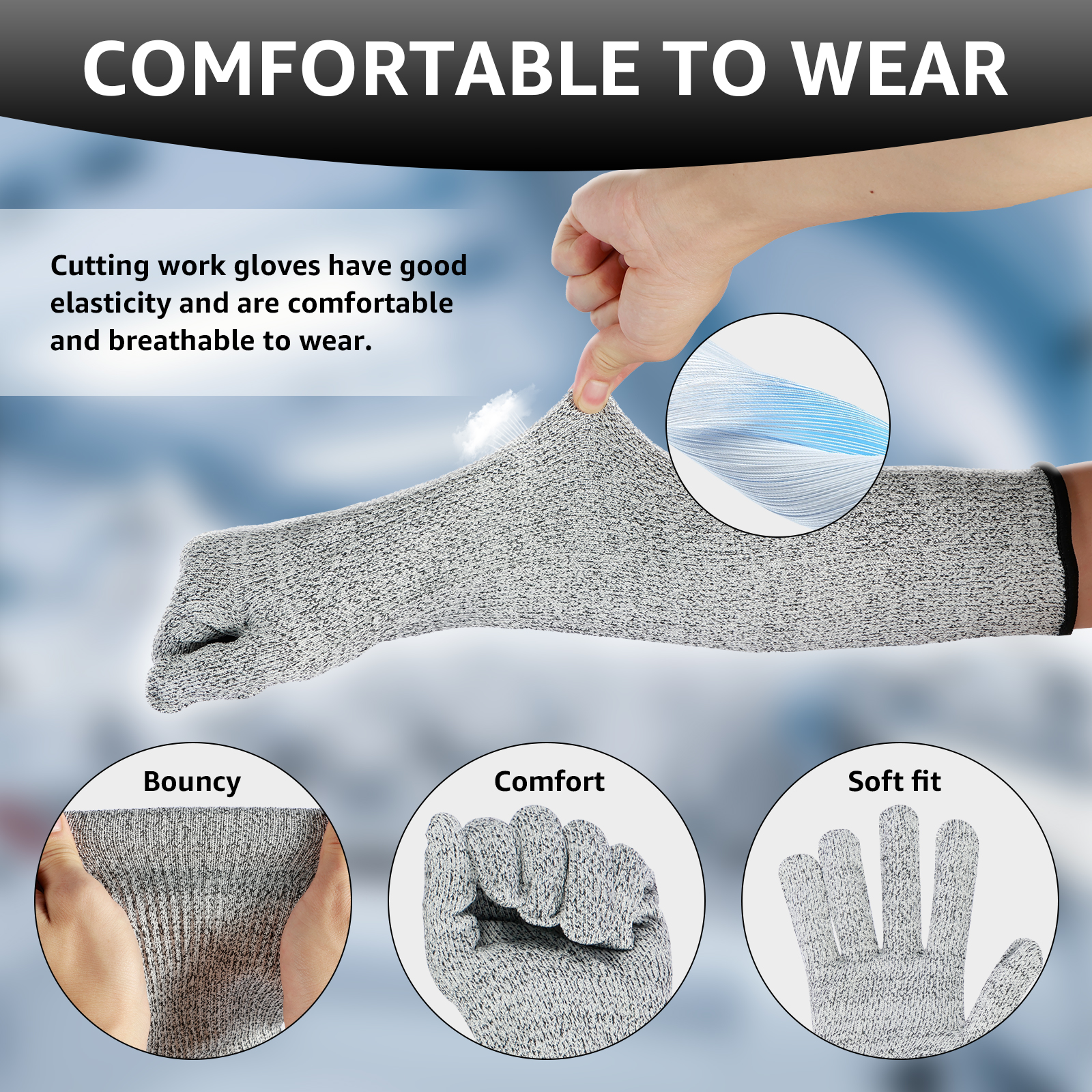 Breathable HPPE Cut Resistant  - đánh giá và giá Cut Resistant Glove