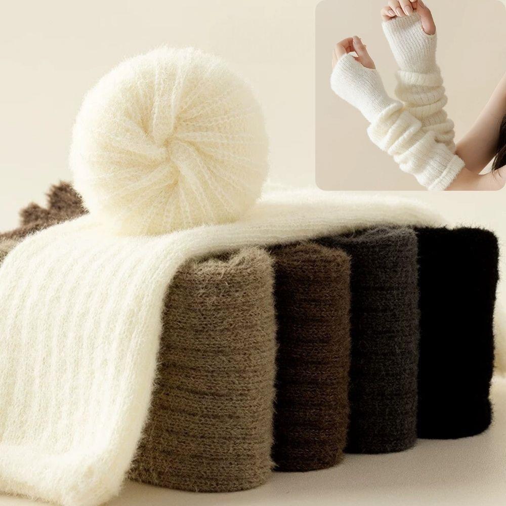 Mink Fleece Winter Women Knitt - đánh giá và giá Fingerless Glove Knit