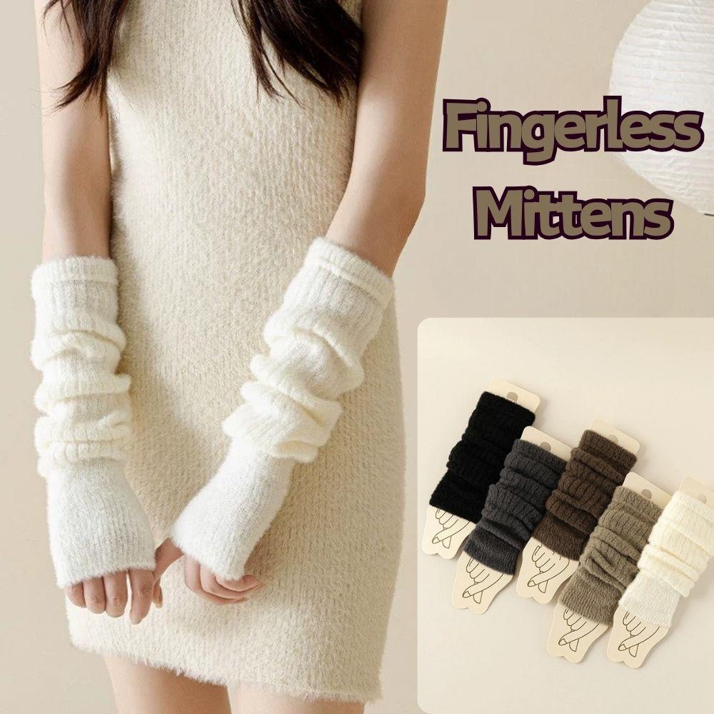 Mink Fleece Winter Women Knitt - đánh giá và giá Fingerless Glove Knit
