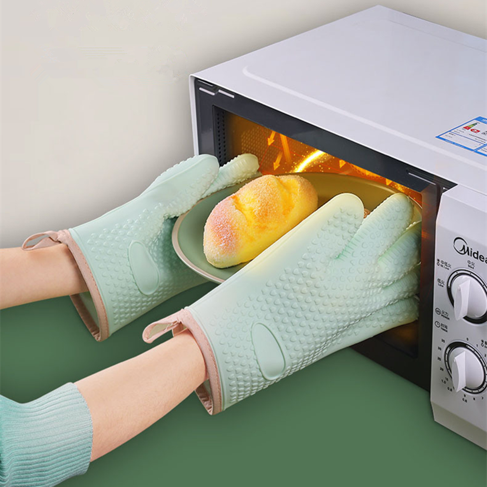 Heat Resistant Silicone Gloves - đánh giá và giá Oven Mitt Silicone