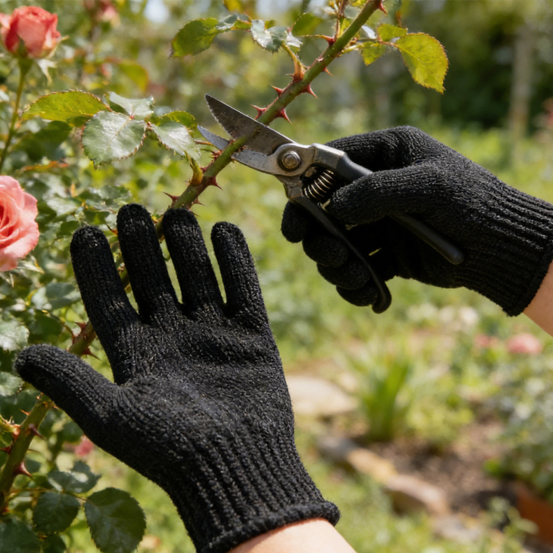 1 Pair Black Steel Wire Metal  - đánh giá và giá Cut Resistant Glove